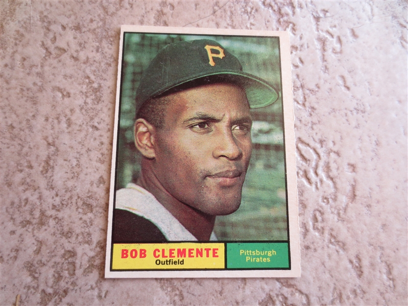1961 Topps Bob Clemente baseball card #388 in very nice condition