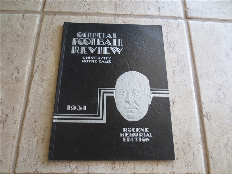 1931 Notre Dame Football Review  Rockne Dedication Edition in very nice condition