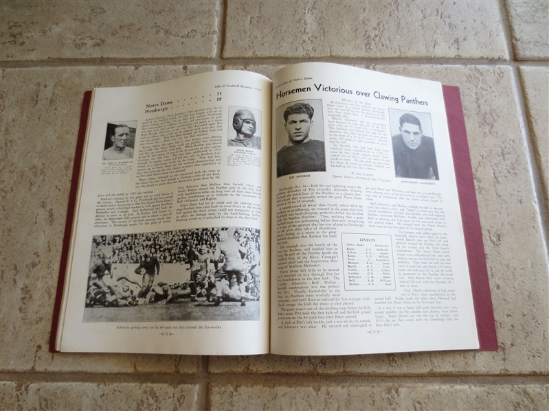1930 Notre Dame Football Review in very nice condition with many photos and ads