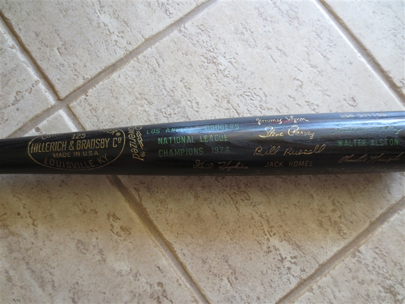 1974 National League Champs World Series Black baseball bat