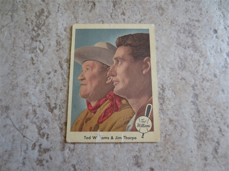 1959 Fleer Ted Williams & Jim Thorpe baseball card #70