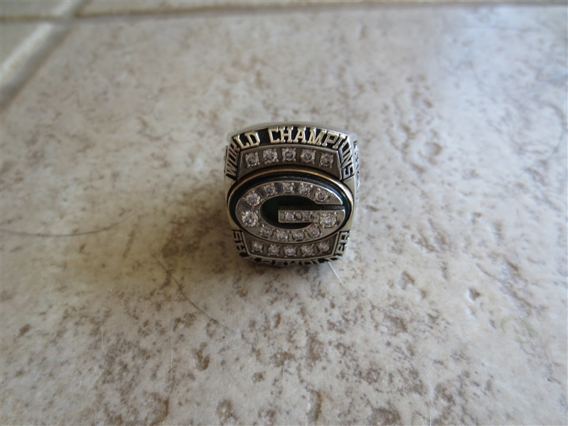 2011 Green Bay Packers shareholder Super Bowl 45 ring with REAL DIAMONDS---Aaron Rodgers MVP