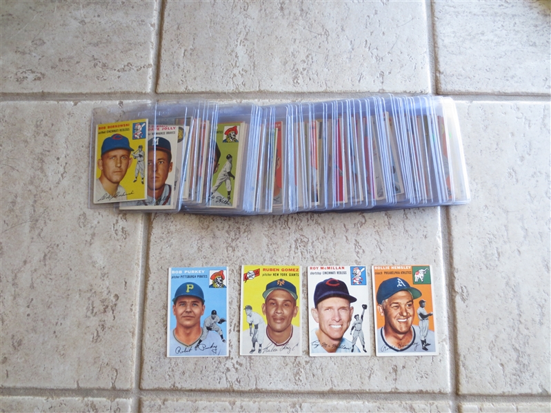 (83) different 1954 Topps baseball cards in nice condition