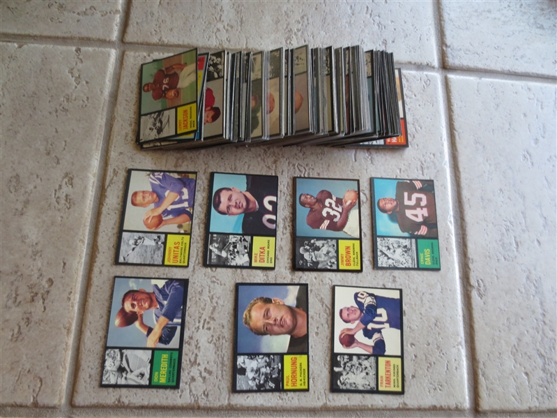 1962 Topps Football Cards Complete Set in beautiful condition