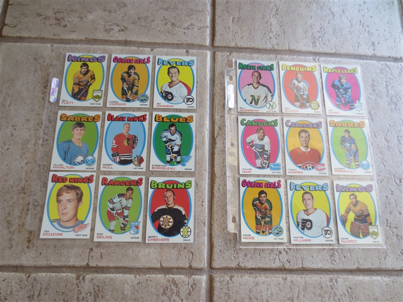 1971-72 Topps Hockey Card Complete Set in Super Condition