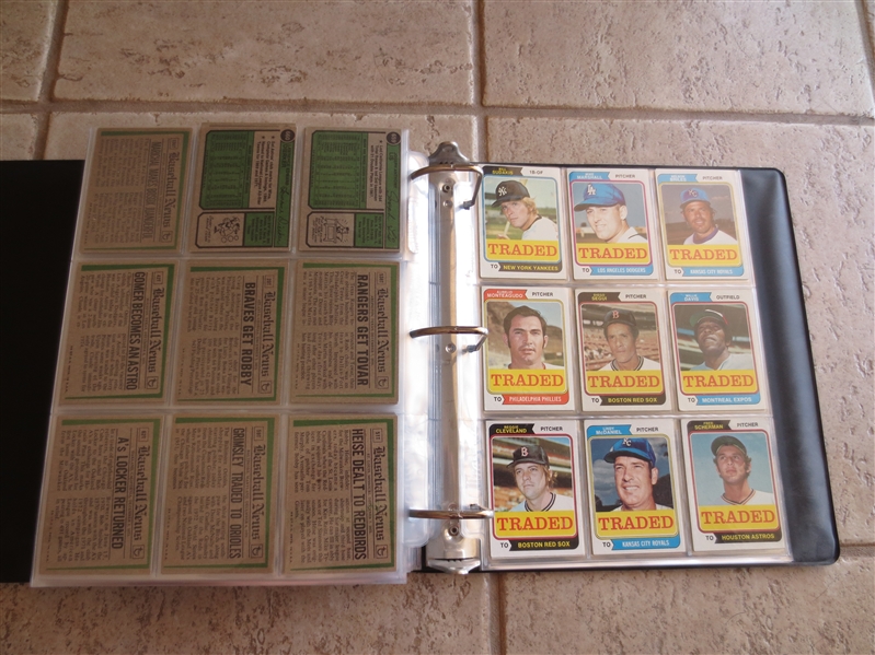 1974 Topps Baseball Card Complete Set in Nice Condition!  Includes Traded Set.