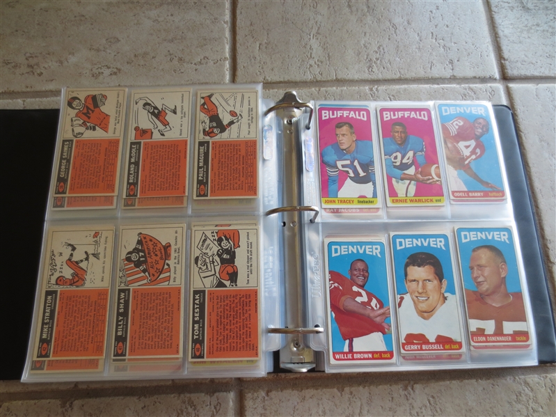 1965 Topps Football Card Complete Set