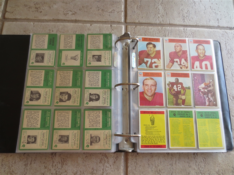 1966 Philadelphia Football Card Complete Set