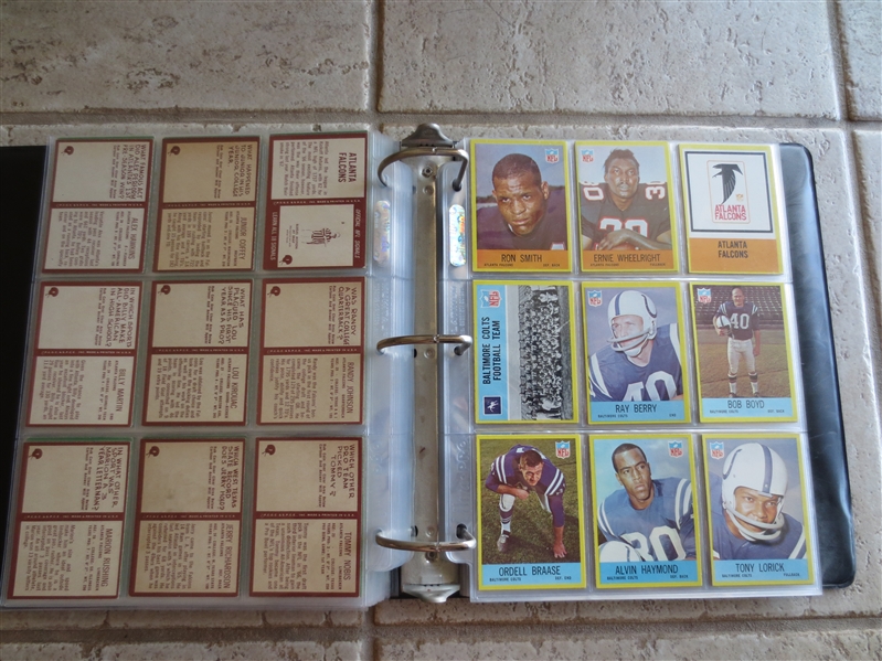 1967 Philadelphia Football Card Complete Set in BEAUTIFUL Condition missing Saints Insignia card