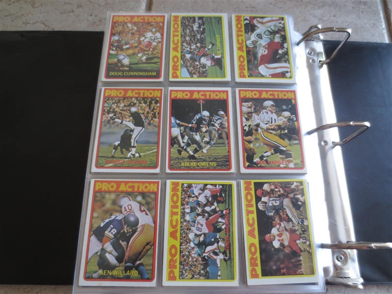 1972 Topps Football Card Complete Set with Tough Last Series in Very Nice Condition!