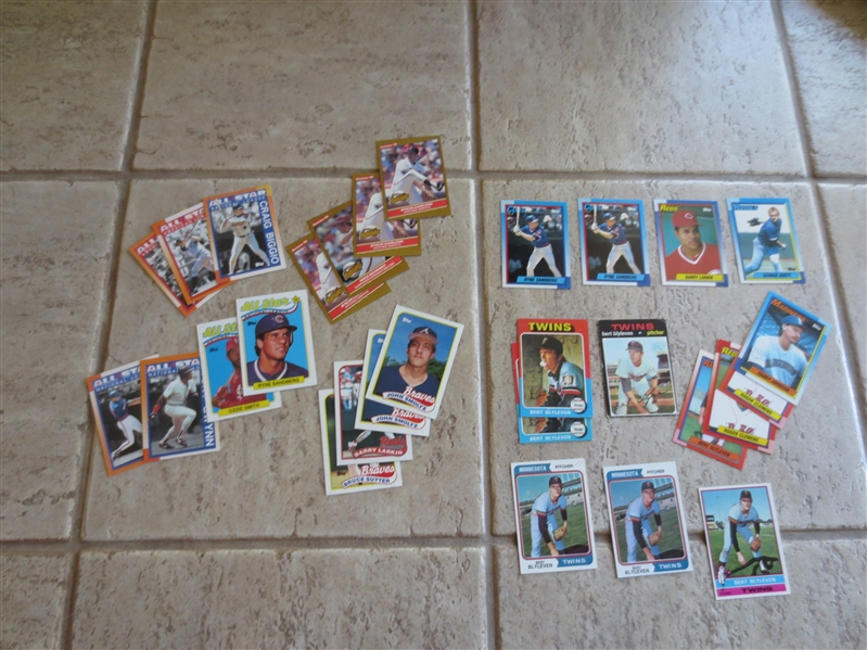 (28) baseball cards of recent Hall of Famers including Bert Blyleven rookie