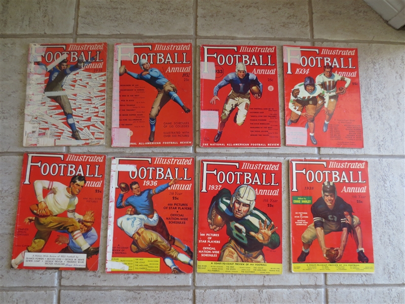 (20) different Illustrated Football Annuals: 1931-44, 47-48, 50-53 in assorted condition