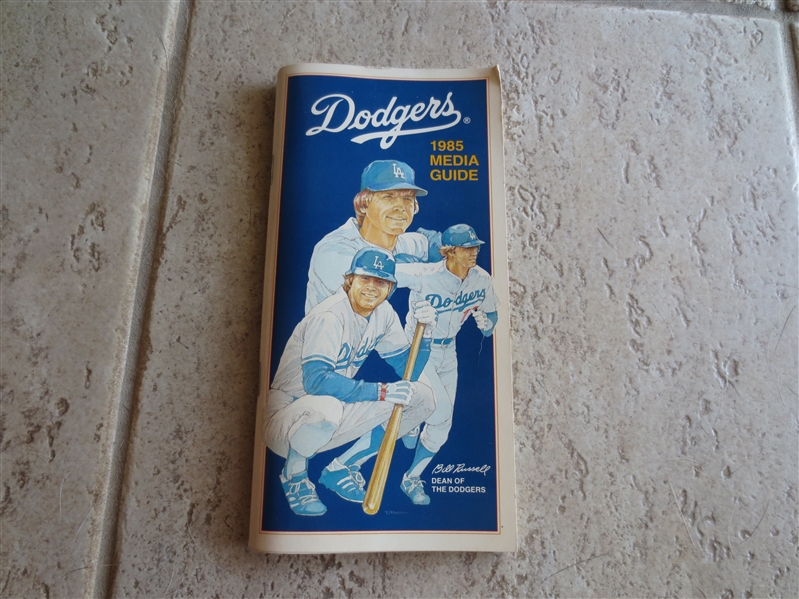 1985 Los Angeles Dodgers media guide with Bill Russell on the cover