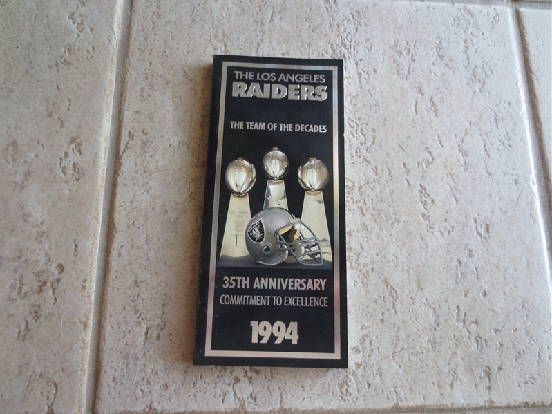 1994 Los Angeles Raiders media guide