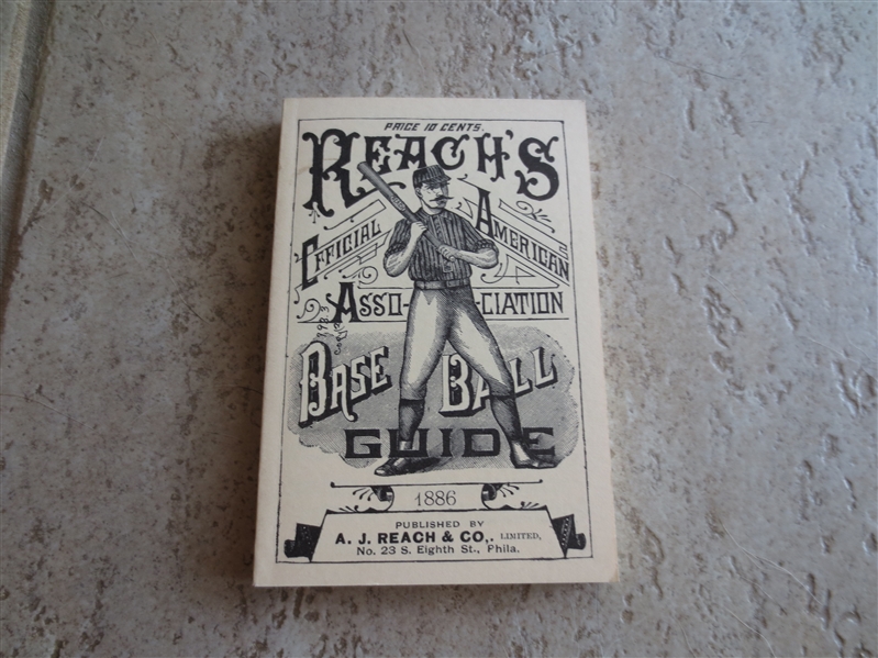 1886 Reach's Base Ball Guide  REPRINT
