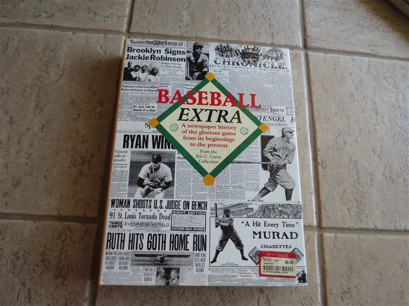 Baseball Extra Newspaper History from 1850's to present hardcover book  Fascinating!
