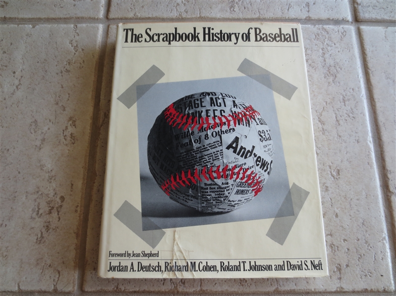 1975 The Scrapbook History of Baseball hardcover book by Deutsch, Cohen, and Neft