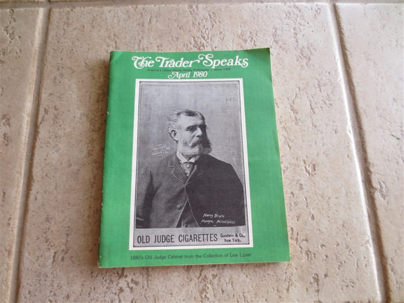 The Trader Speaks April 1980  early sports collecting hobby publication