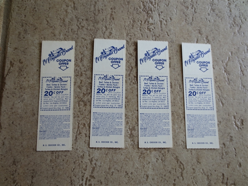 (4) Rod Carew 3000th hit full tickets in beautiful condition
