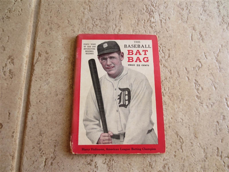 1922 The Baseball Bat Bag Harry Heilmann cover, tape on spine