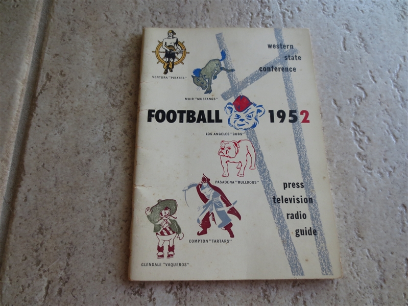 1952 Western State Conference Football Media Guide  RARE