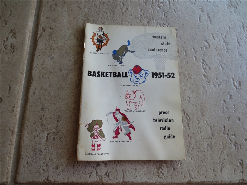 1951-52 Western State Conference Basketball Media Guide  RARE