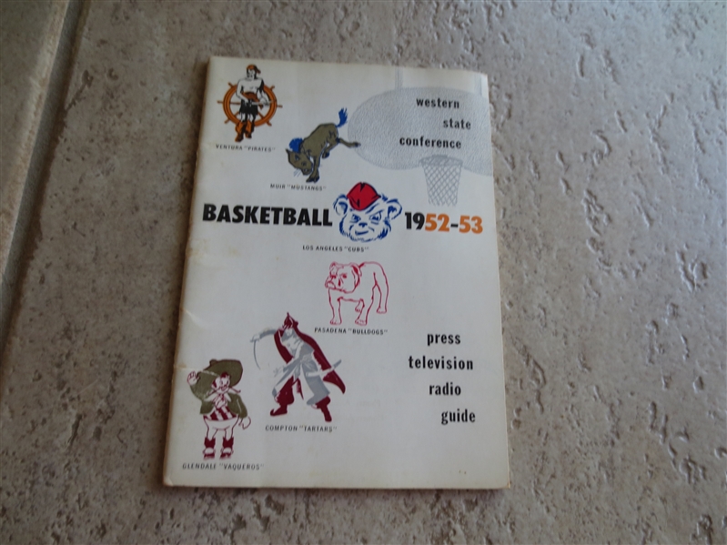 1952-53 Western State Conference Basketball Media Guide for City Colleges in LA area