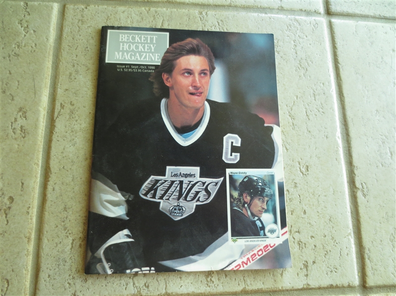 Issue #1 September/October 1990 Beckett Hockey Magazine with Wayne Gretzky cover