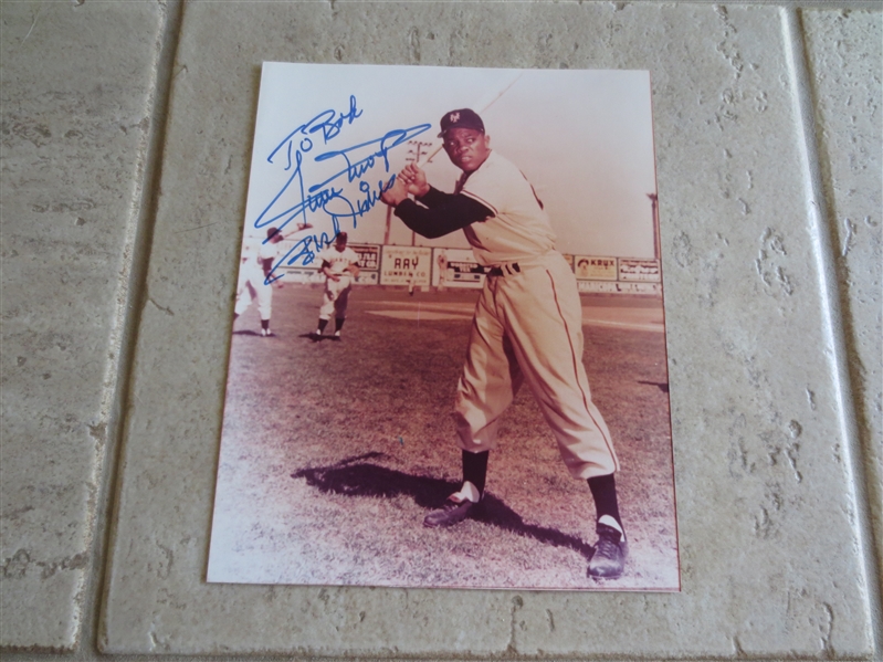 Autographed Willie Mays 8 x 10 color photo 