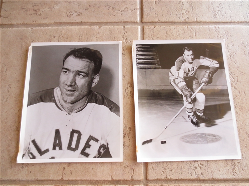 (2) 1961-67 Los Angeles Blades Western Hockey League black and white photos  8 x 10