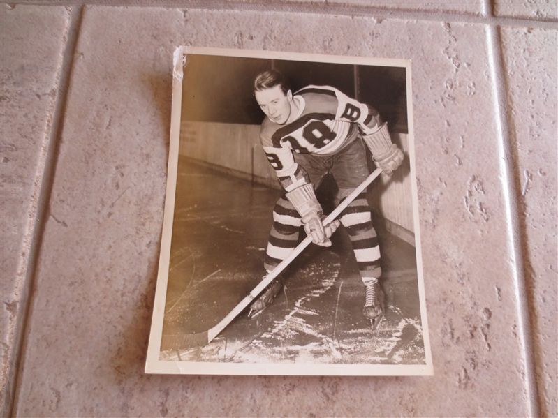 1940 Sepia Hockey Photo of John Sudden Death Hill of 1939 Boston Bruins fame