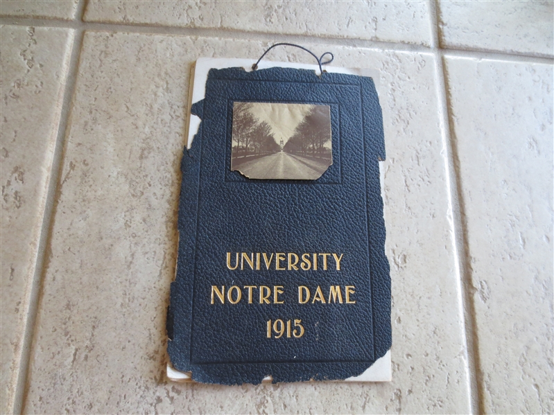 1915 University Notre Dame Sports Calendar  RARE!
