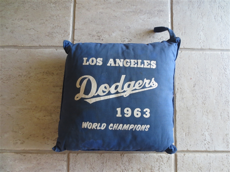 1963 Los Angeles Dodgers World Champions Seat Cushion  RARE!