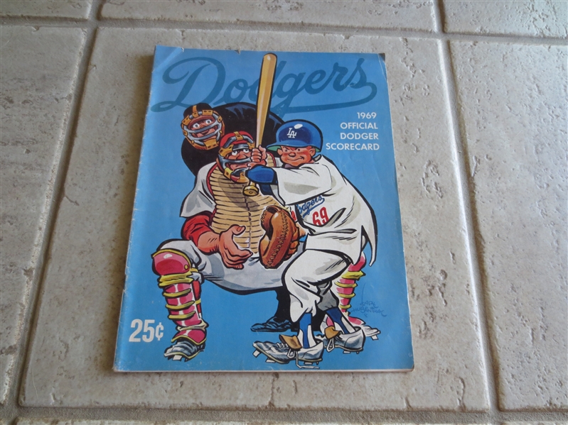 1969 Montreal Expos (1st year) at Los Angeles Dodgers baseball scored program