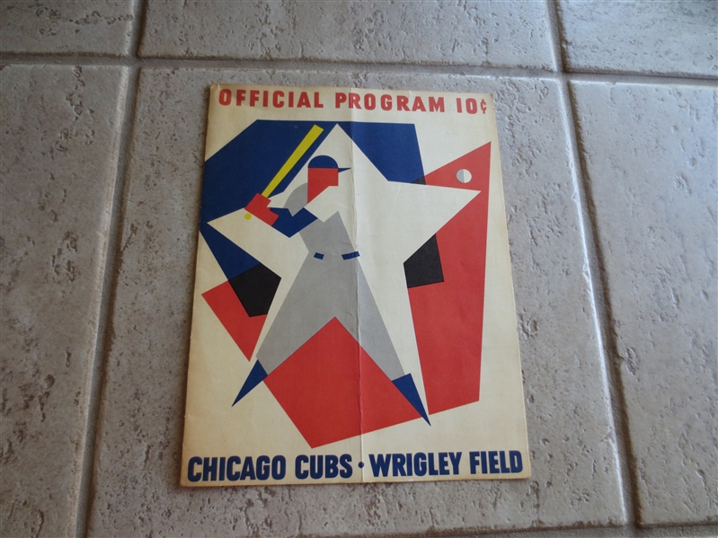 1964 Philadelphia Phillies at Chicago Cubs unscored baseball program