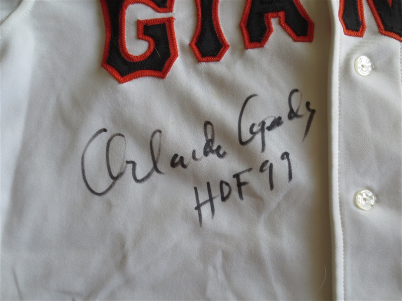 Autographed 1980's Orlando Cepeda Old Timers Game Worn Jersey  NEAT!