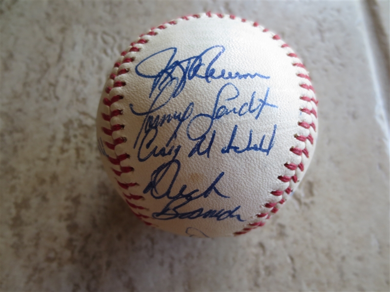 Autographed baseball with 19 signatures including Billy Martin 
