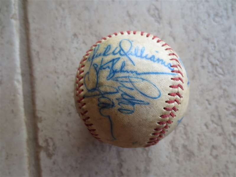 Autographed baseball signed by 15 including Reggie Jackson on the Sweet Spot