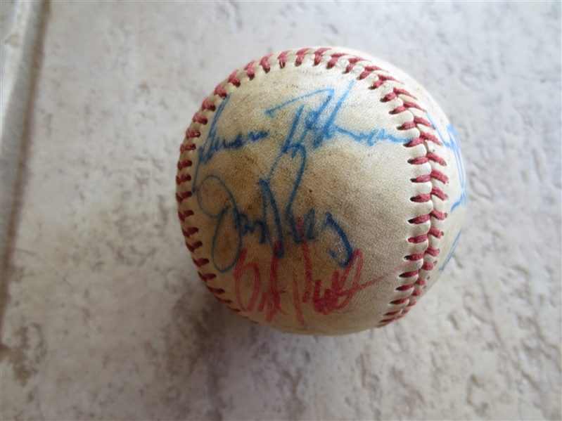 Autographed baseball signed by 15 including Reggie Jackson on the Sweet Spot