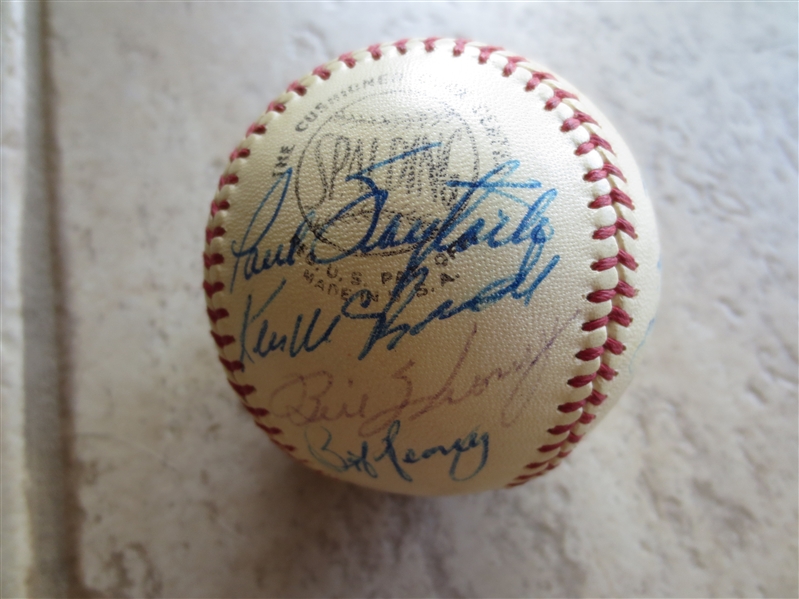 Autographed baseball with 22 signatures including Pete Rose and Walter O'Malley