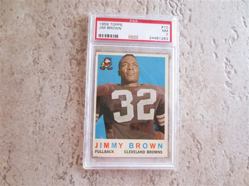 1959 Topps Jim Brown PSA 7 nmt football card #10