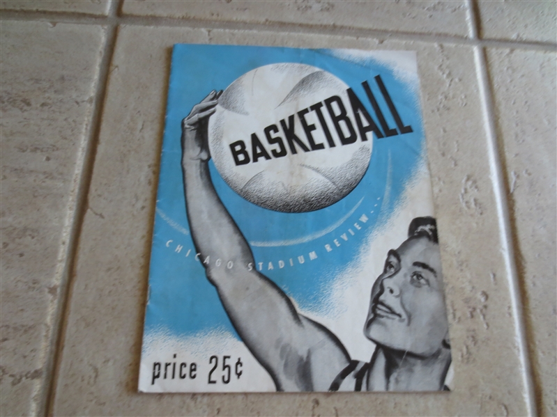1947-48 Rochester Royals vs. Indianapolis Kautzskys NBL /Chicago Stags vs. Providence Steamrollers BAA doubleheader program