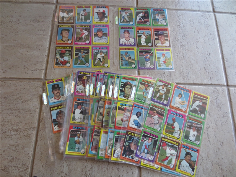 (157) 1975 Topps Baseball Cards in beautiful condition---send to PSA?