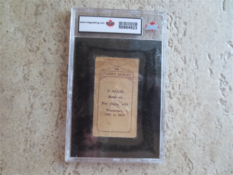 1910-11 Imperial Tobacco C56 Frank Glass rookie KSA 2 good #5 hockey card