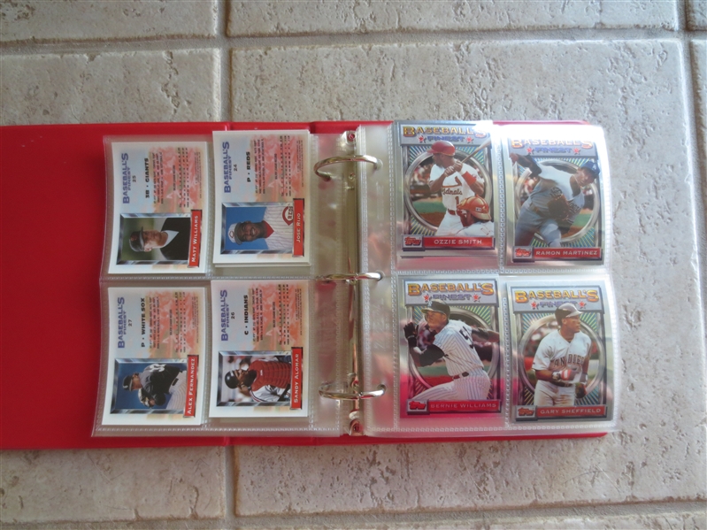 1993 Topps Finest Baseball Card Complete Set in beautiful condition #1-199