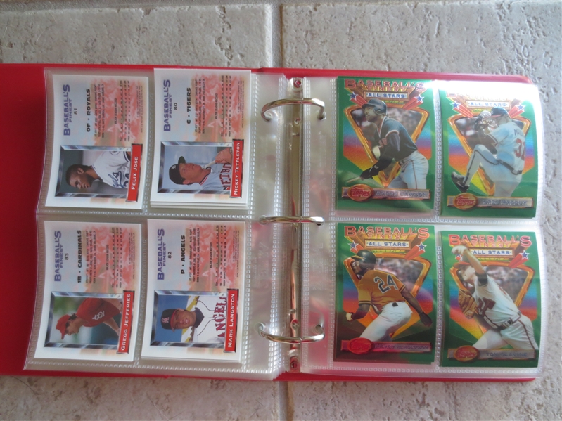 1993 Topps Finest Baseball Card Complete Set in beautiful condition #1-199
