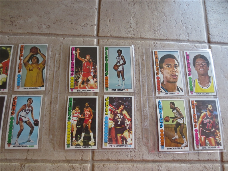 1976-77 Topps Basketball Card Complete Set #1-144 in very nice shape!