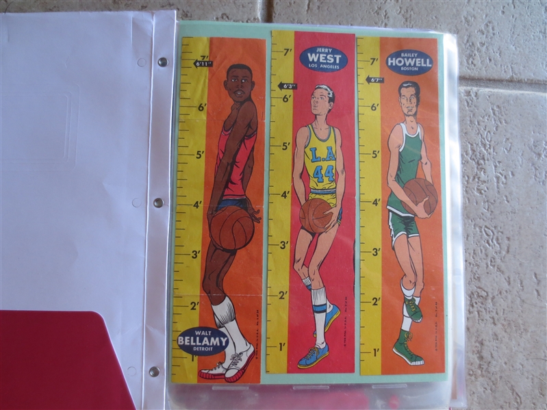 1969-70 Topps Basketball Rulers Complete Set---most are beautiful