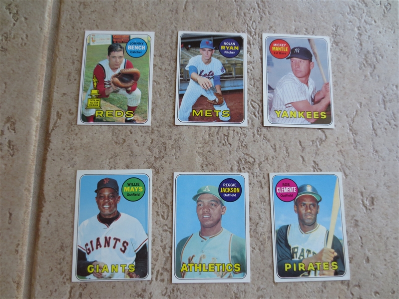 1969 Topps Baseball Card Complete Set in very nice shape with (4) PSA 8 cards