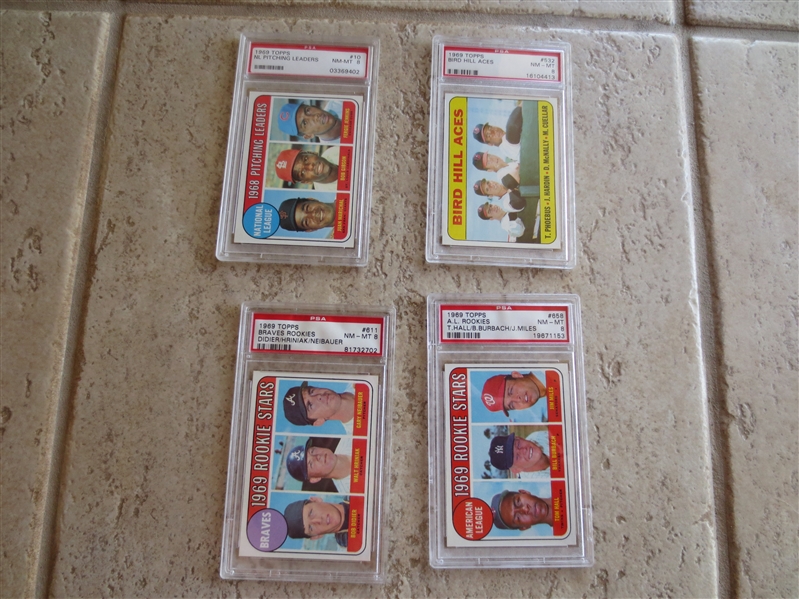 1969 Topps Baseball Card Complete Set in very nice shape with (4) PSA 8 cards